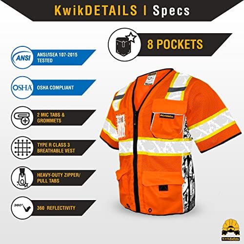 KWIKSAFETY - שרלוט, צפון קרוליינה - המנהלים Highwayboss Premium Safety אפוד [מהדורה מוגבלת]